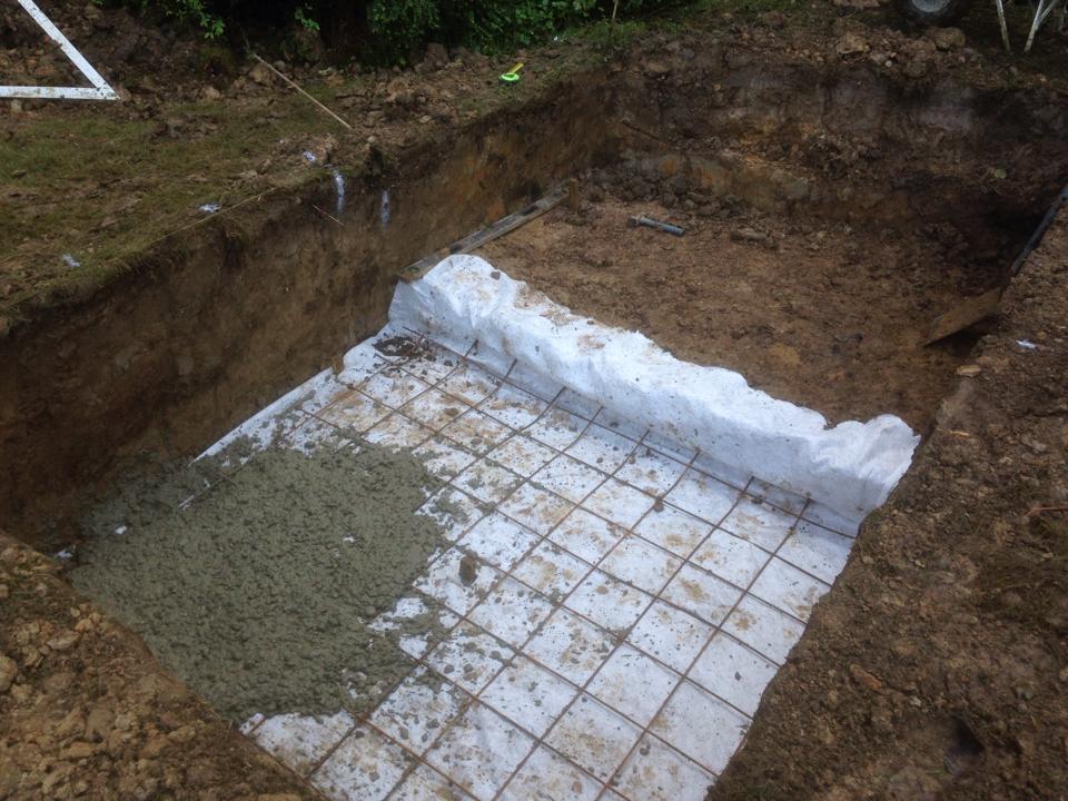 Garden design three tiered pond in build picture 2