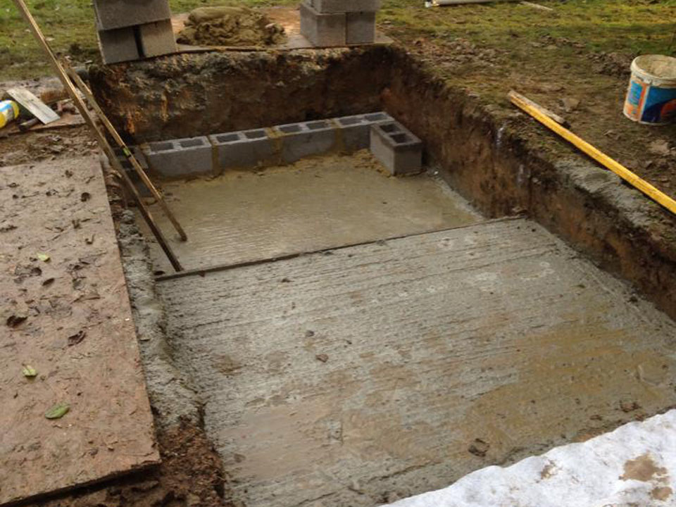 Garden design three tiered pond in build picture 3